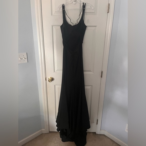 Black Amarra Prom Dress Size 4 Lace up Back - Picture 3 of 5